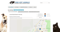 Desktop Screenshot of findlostanimals.com
